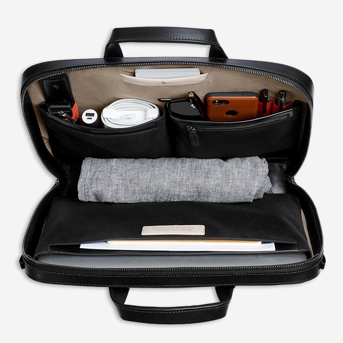 Bellroy Designers Edition Leather Laptop Briefcase Black Work Messenger Bag
