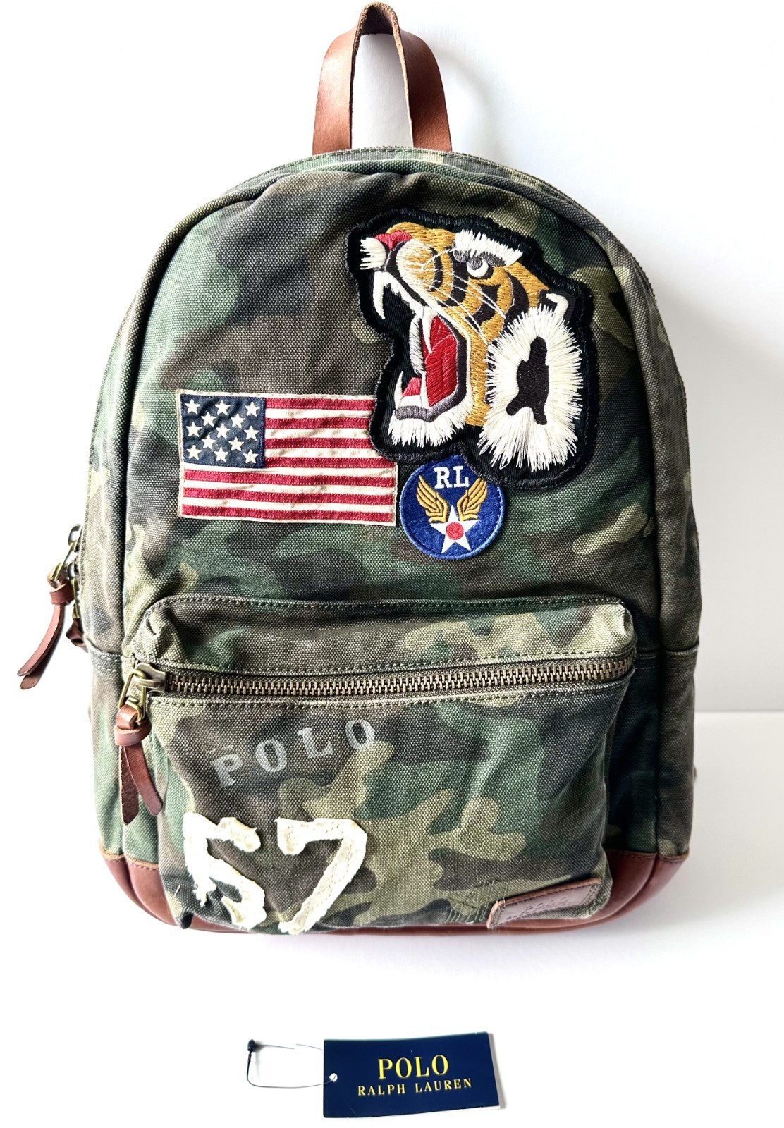 Polo Ralph Lauren Camo Tiger Patch Backpack
