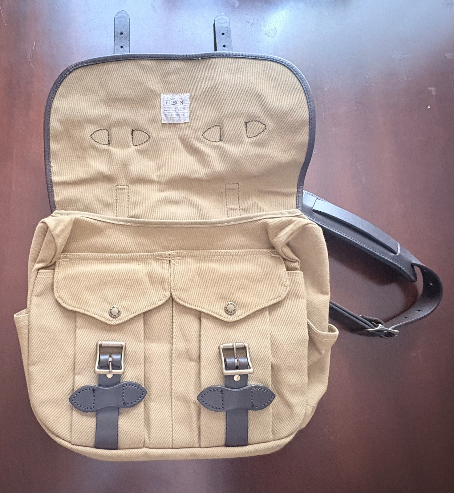 Filson Rugged Twill Medium Field Bag – Tan – Style 232 – Made in USA – DISCONTIN