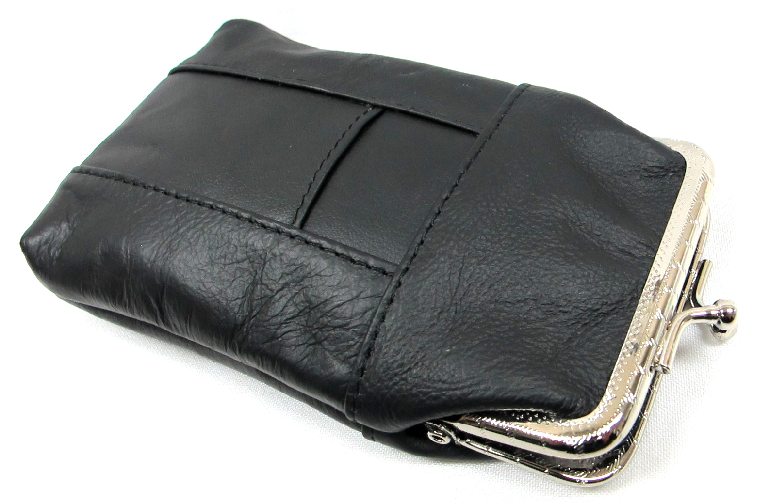 Genuine Leather Cigarette Case Pouch Lighter Pocket Top Twist Clasp -Fit 120’s