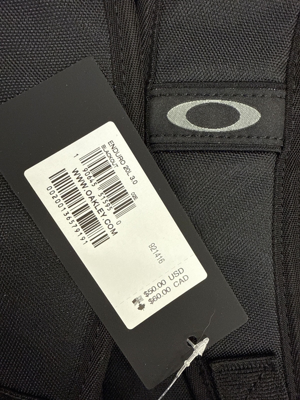 Oakley Enduro 3.0 20L Men’s Backpack Blackout NEW with Tags