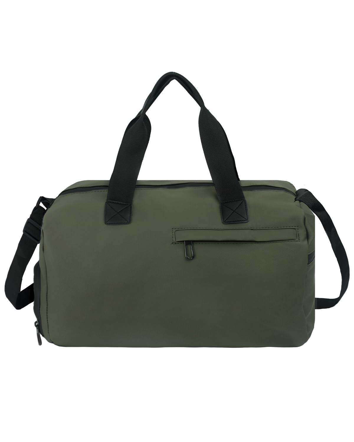 Multipurpose Black Sports Duffel Bag with Shoulder Strap, 14x8x8 Inches