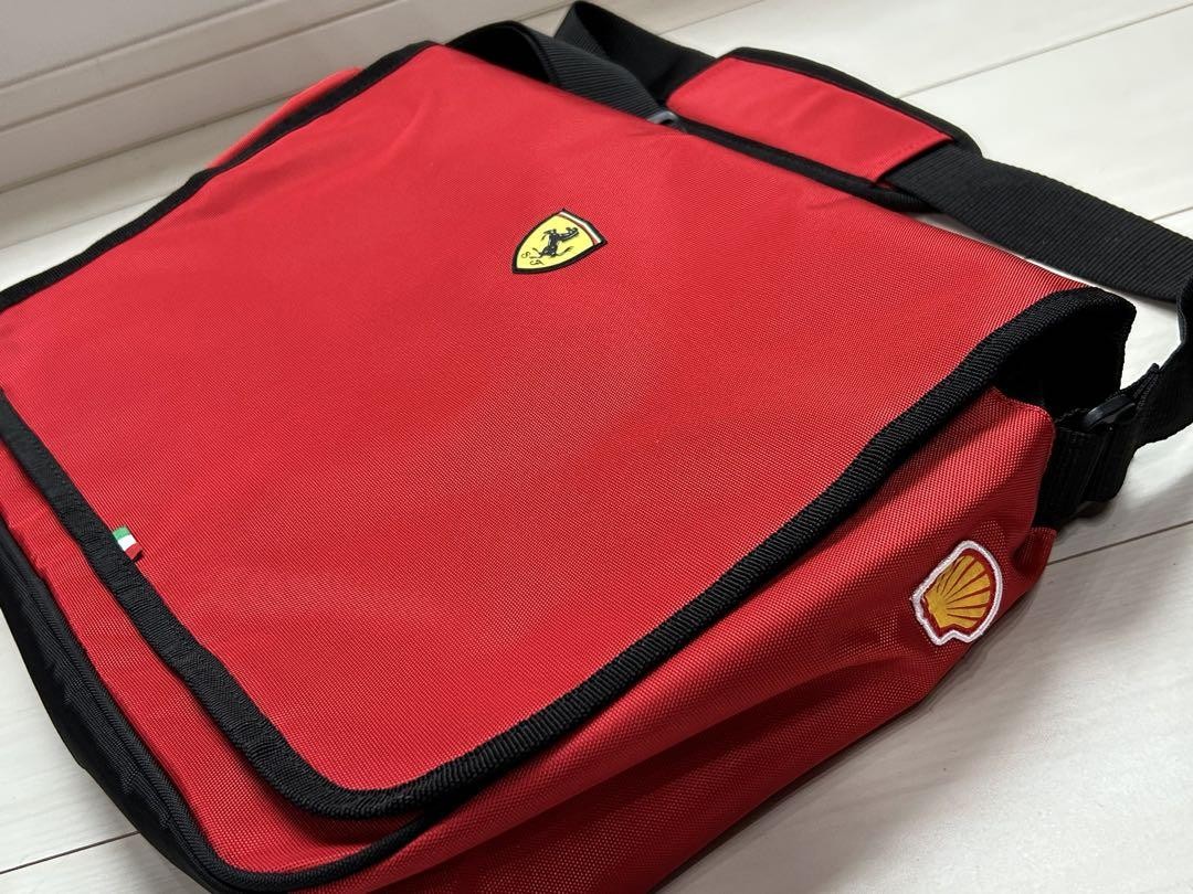 Ferrari Nylon mMessenger bag Extremely rare MINT Long Storage