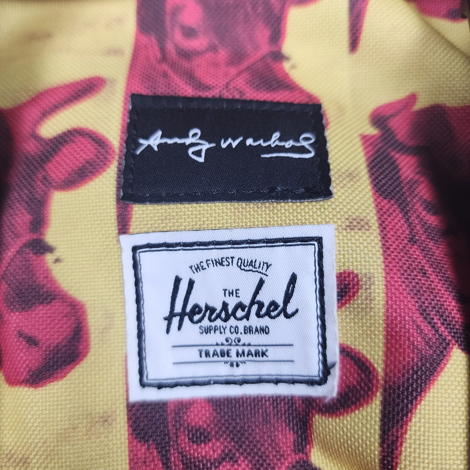 Herschel Andy Warhol Little America Backpack Black Floral Print Laptop Bag