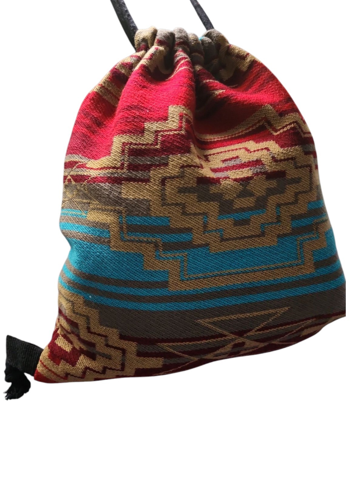 Drawstring Sack Pack Southwest Style Cotton Travel Backpack Foldable USA SELLER