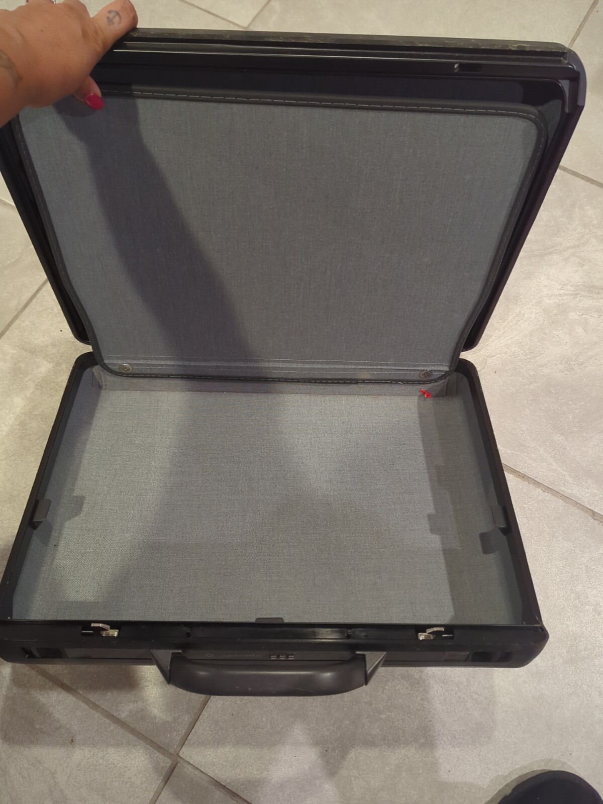 Vintage Samsonite Hard Shell Locking Brief Case Organizer Black