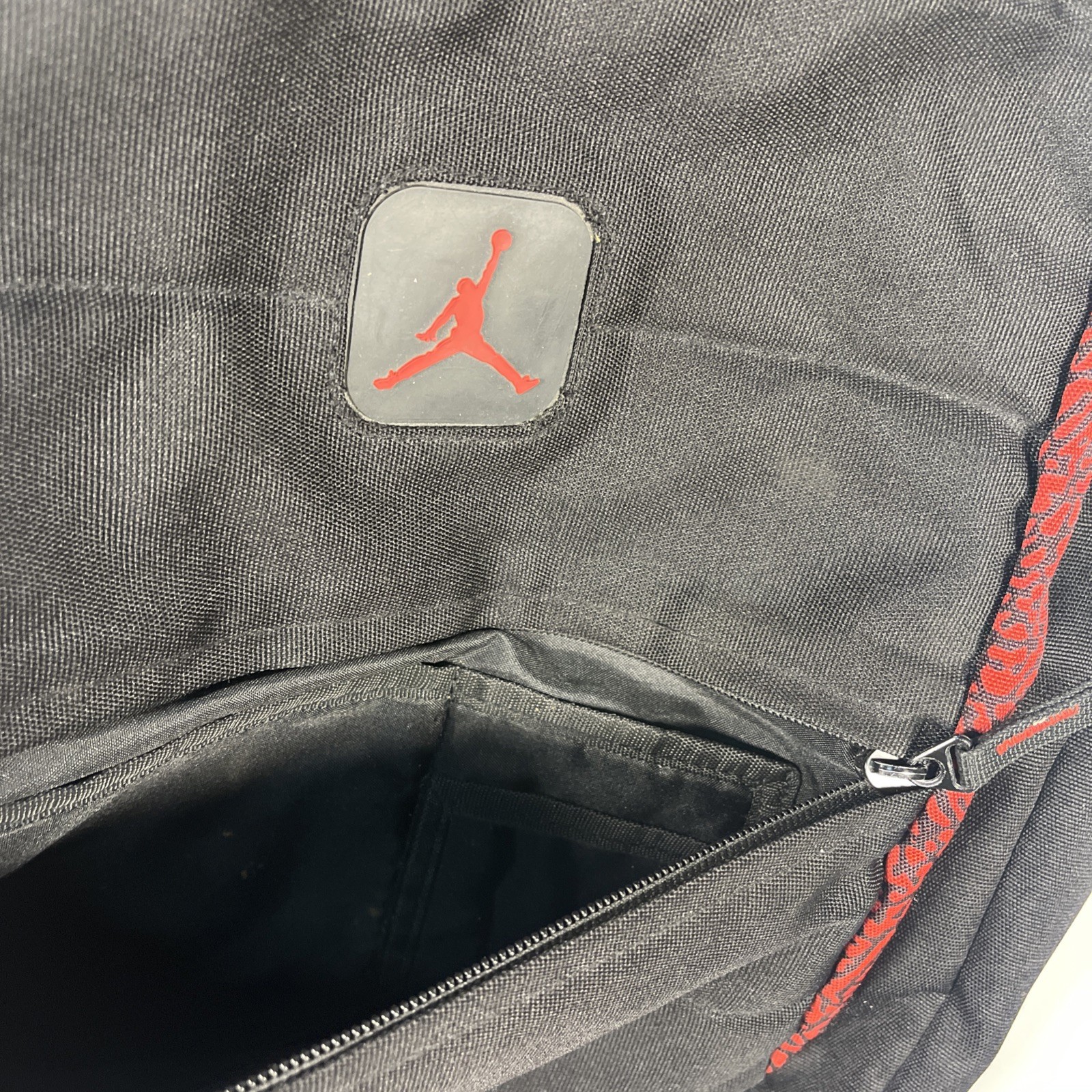 Jordan Jumpman Backpack Black Red Elephant Print Padded Laptop Bag FLAW