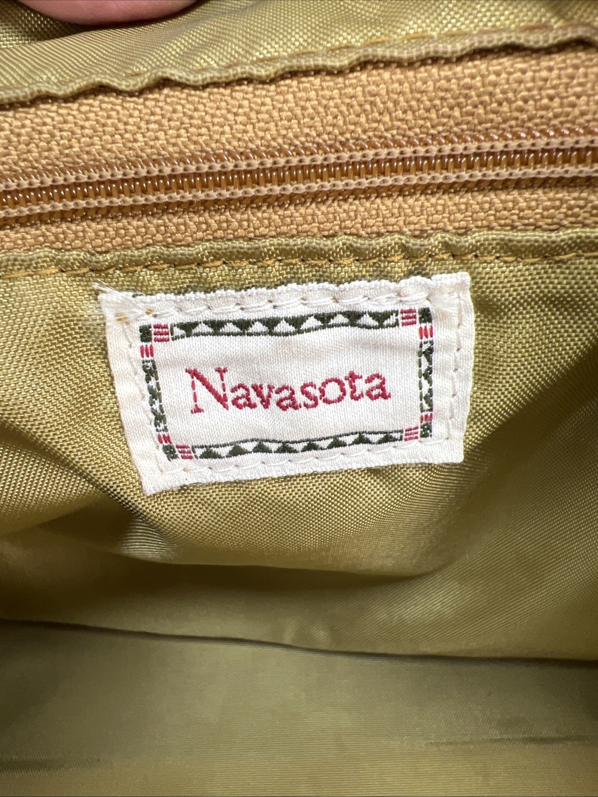 Vintage Navasota Duffle Overnight Bag Striped Teill Leather Southwest Western