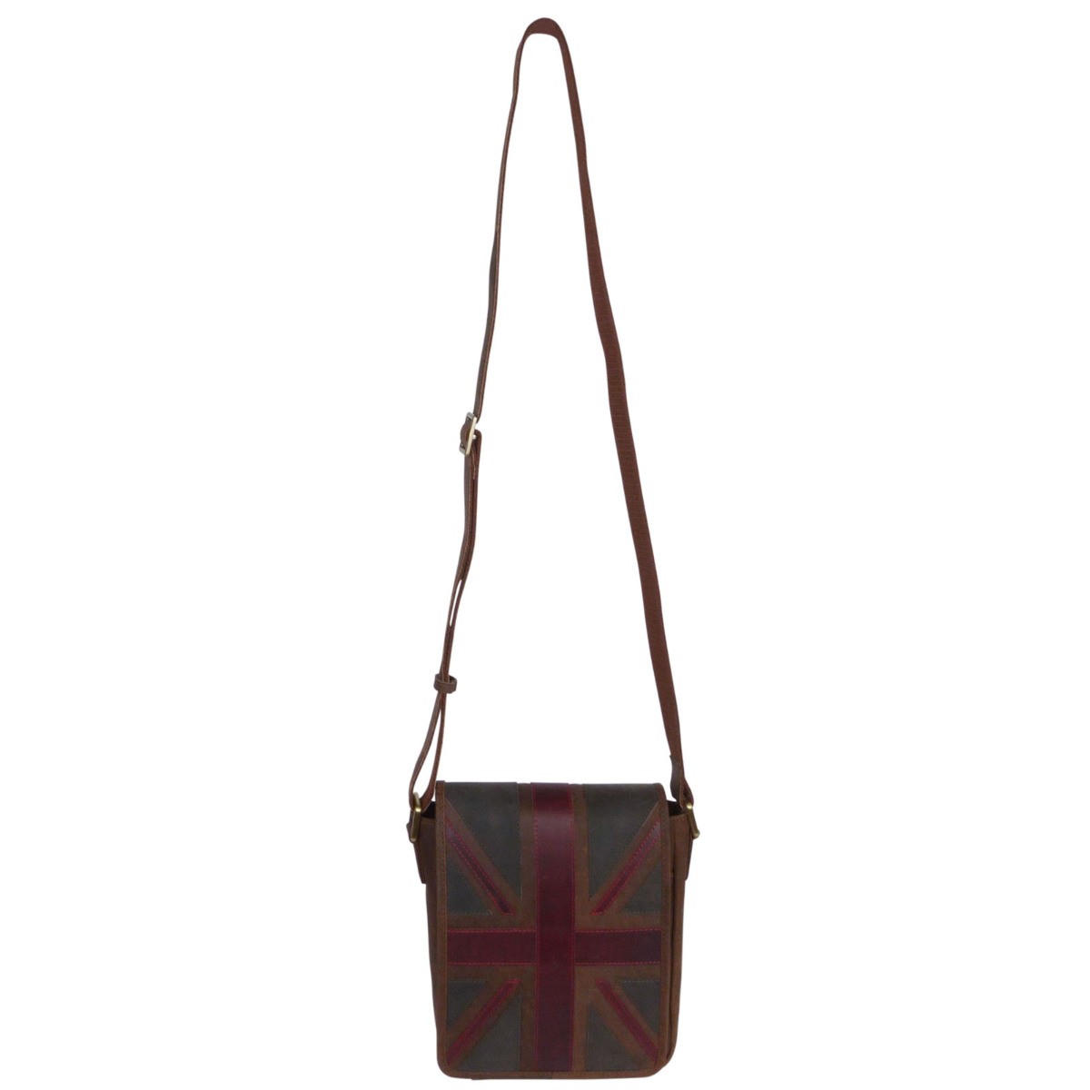 Mala Leather Compact Flap-Over Cross Body Bag Union Jack Vintage Collection