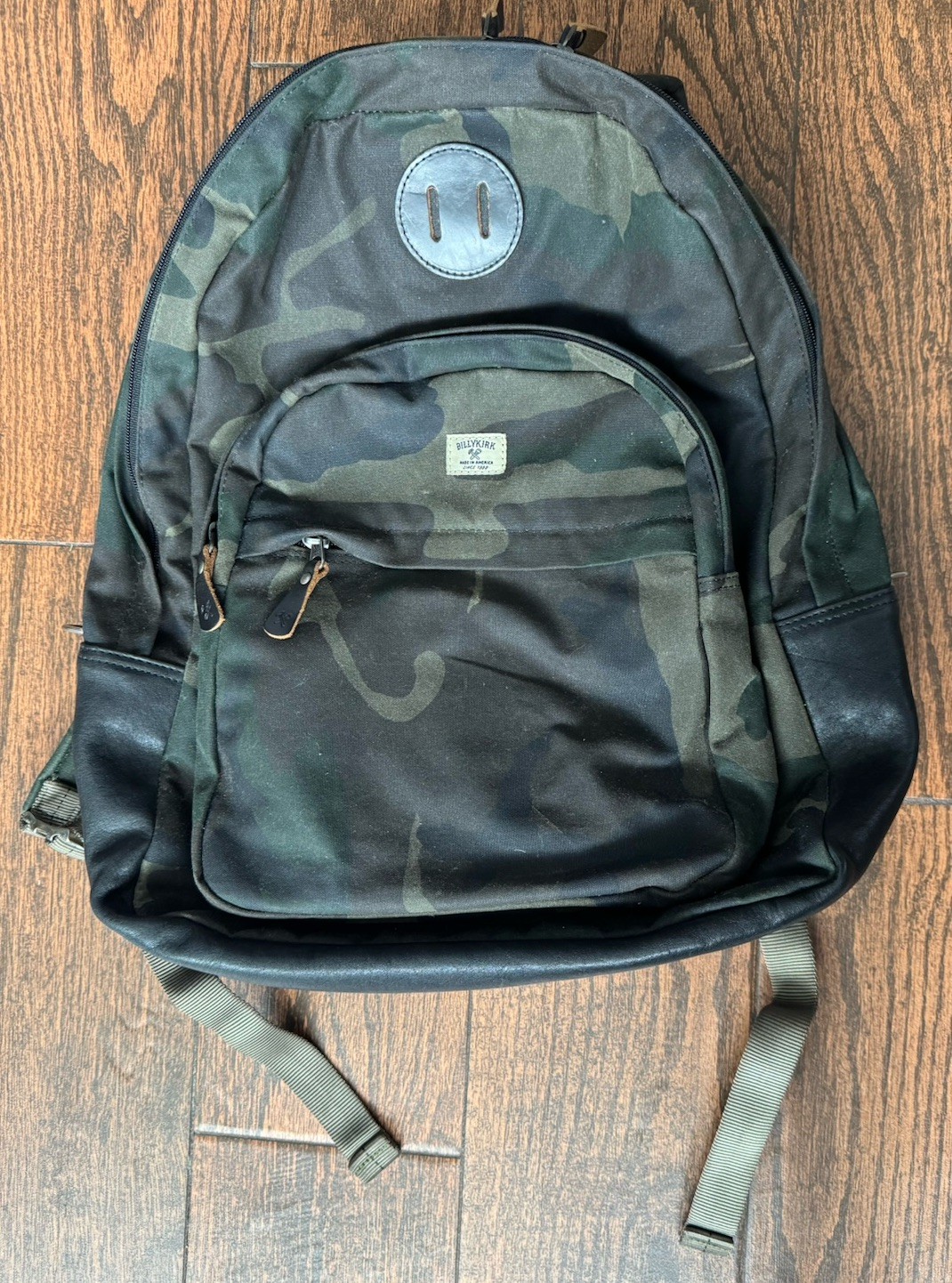 RARE $350 Billy Kirk Standard Issue Backpack in 10 oz. Waxed Canvas – 297 Camo