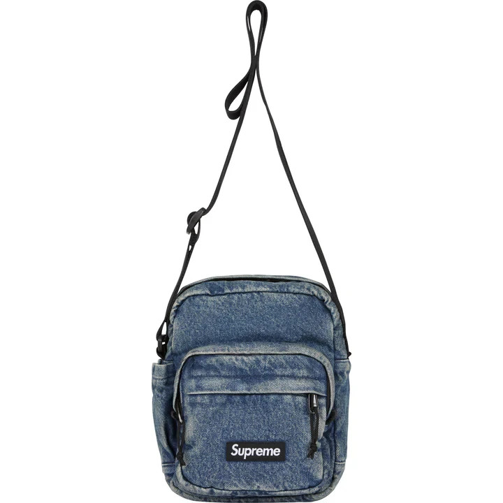Supreme Denim Shoulder Bag Washed Indigo