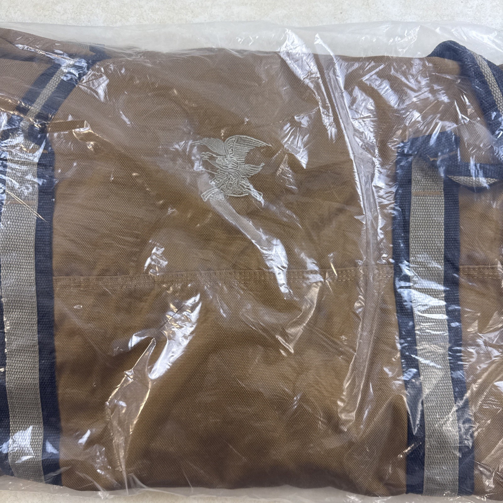 Large NRA Duffle Bag Brown Canvas 28” x 13” x 13” Tactical Promotional Durable