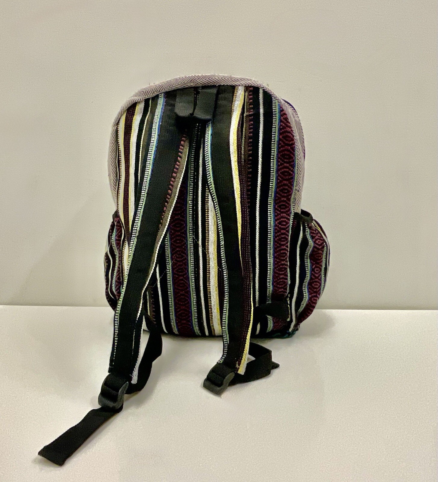 Handmade Hemp Backpack Elephant With Laptop Pocket Nepal Fair Trade Hiking Boho