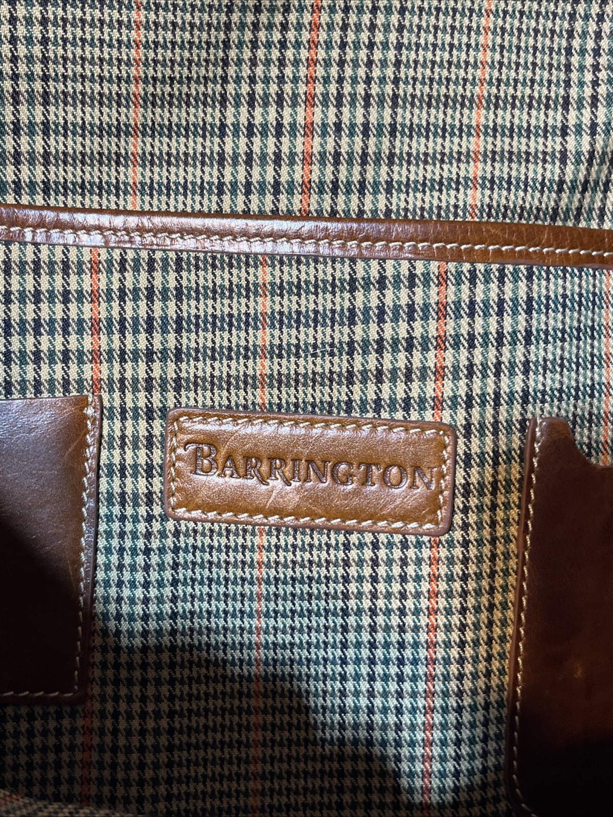 Barrington Leather Messenger Bag FedEx Cup PGA Tour Briefcase Brown