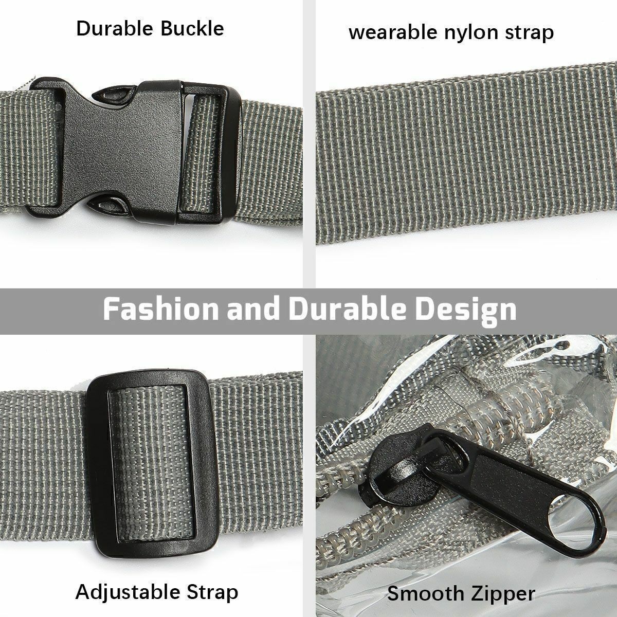 Clear Fanny Pack Men Women Waist Pouch Belt Bag Outdoor Sports Stadium Security