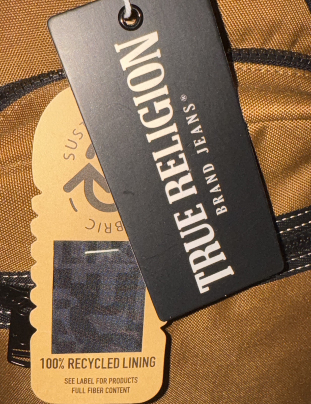 True Religion Buddha Patch Unisex YETA Tan Crossbody Bag TR101144 NEW