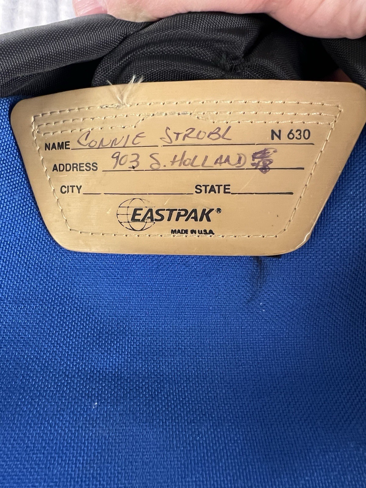 Vintage MARTY MCFLY BTTF Blue 80s Eastpak Backpack USA Made Leather Bottom