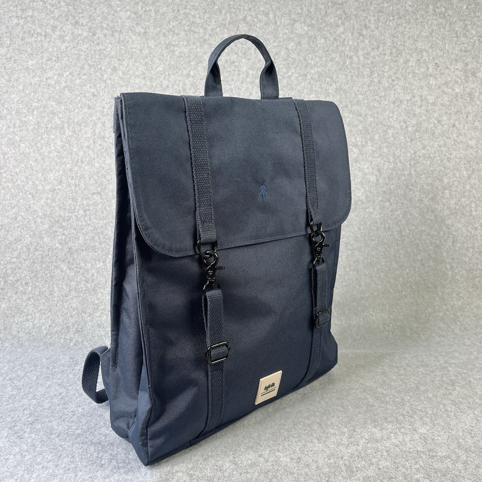 Lefrik Handy Backpack Navy Blue 15” Laptop Backpack Travel Daypack RPET