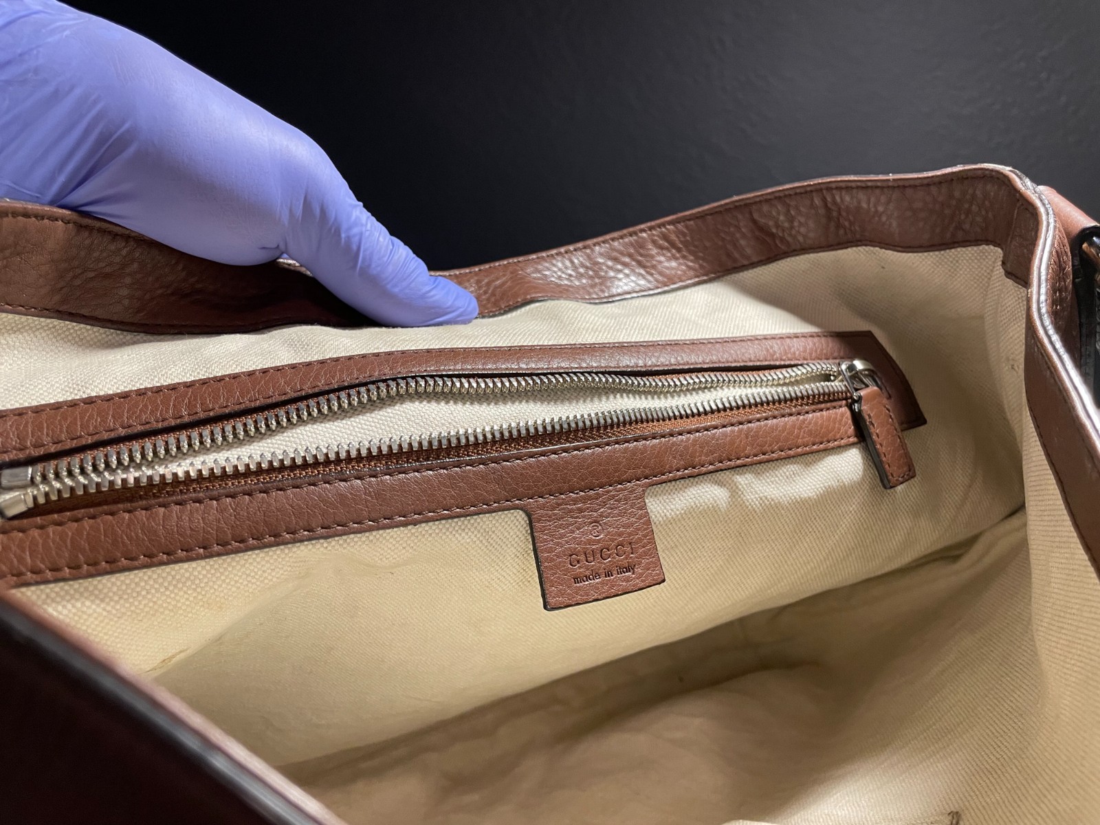 gucci soho messenger bag large brown leather