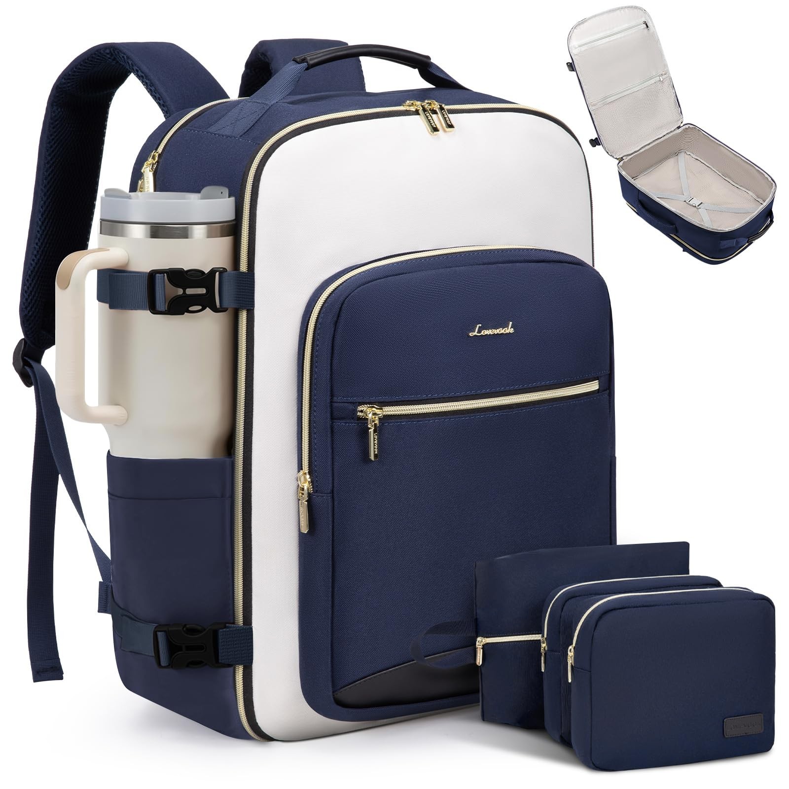Large Travel Backpack for Women & Men, 40L Carry on Backpack for Airplanes, T…