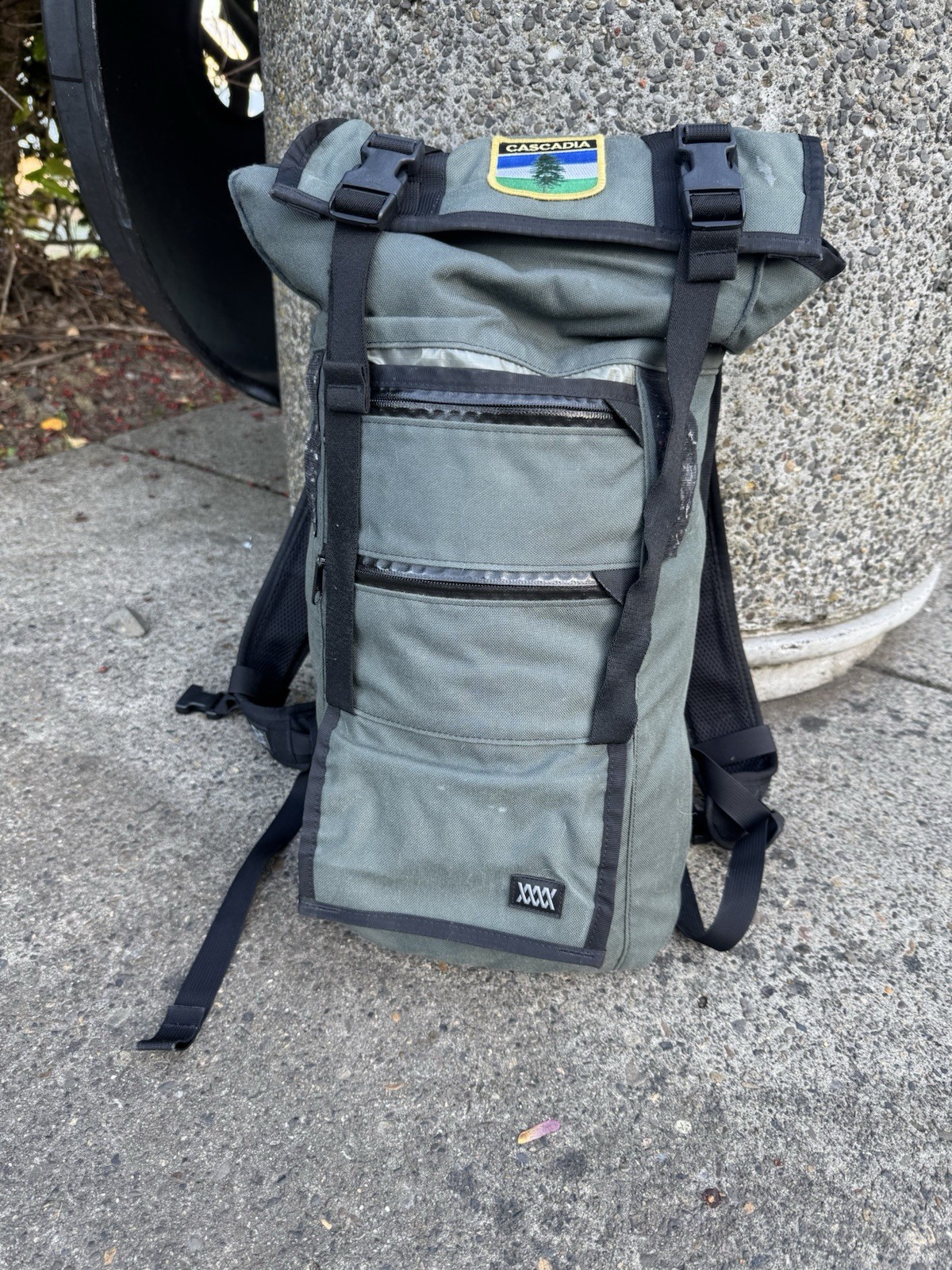 Mission Workshop Fitzroy Green Waxed Canvas Pack Backpack
