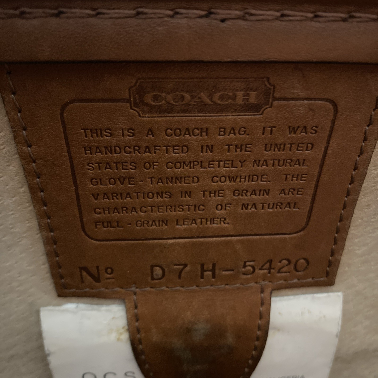 Vintage Coach All Leather Briefcase Style 5420 RARE