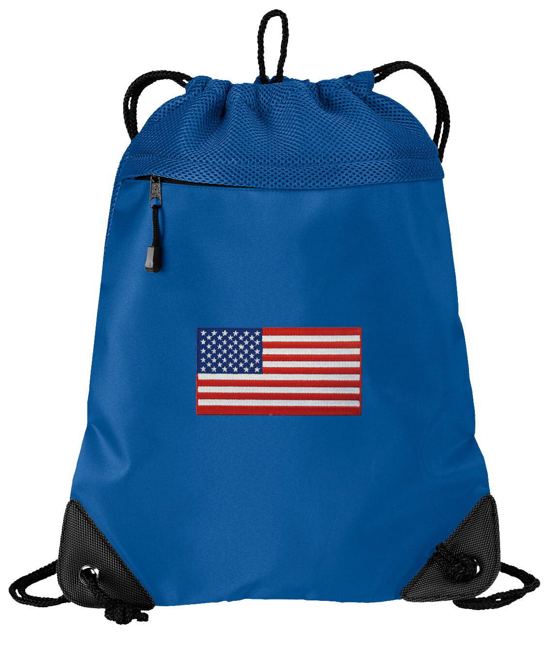 American Flag Drawstring Backpack Cinch Bag COOL MESH & MICROFIBER!