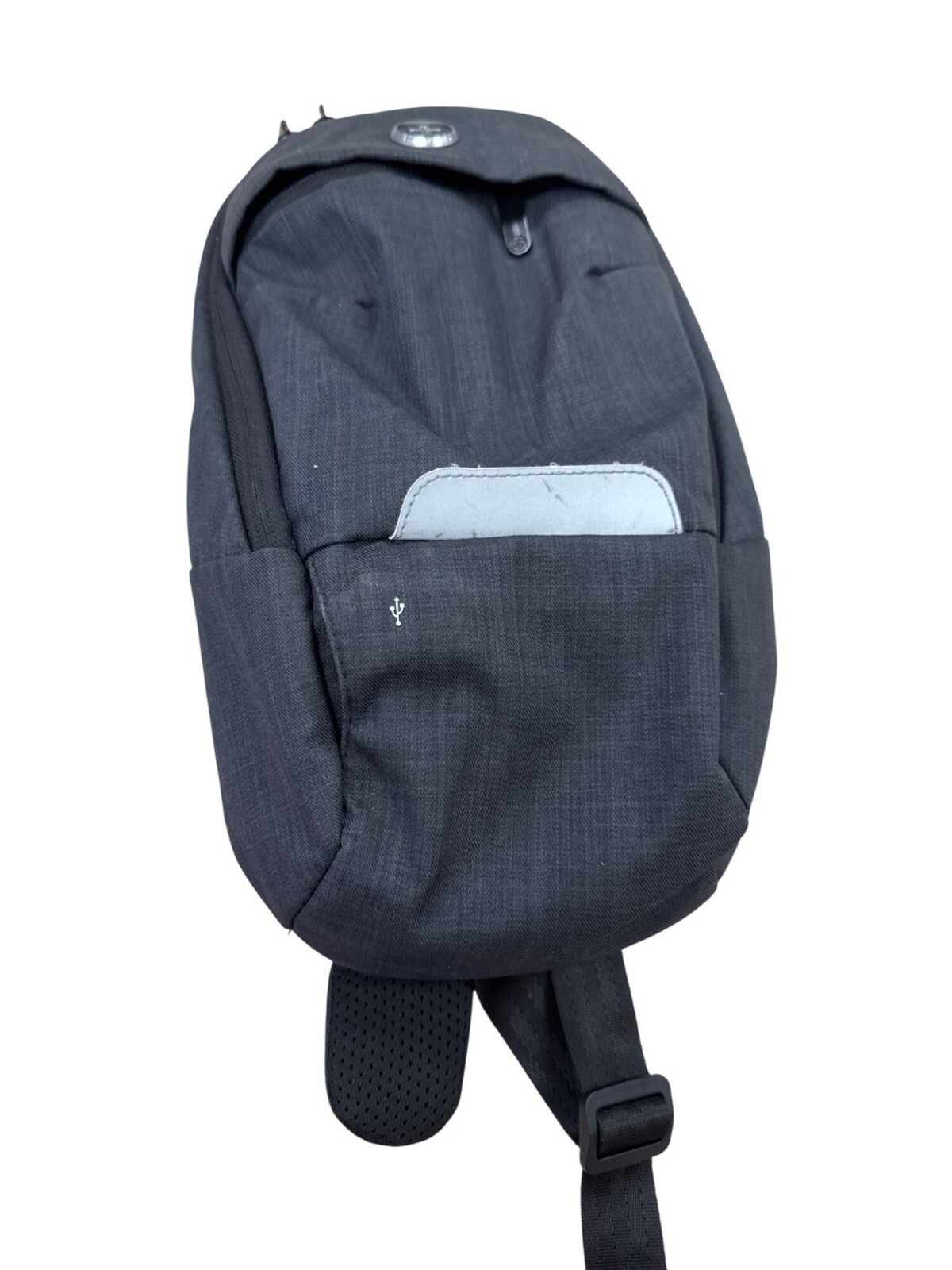 Swissdigital Design Gray Sling Backpack With USB Port SKU 7336