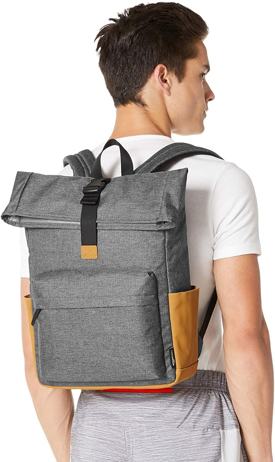 Sac à dos anti-vol roll top – Noir