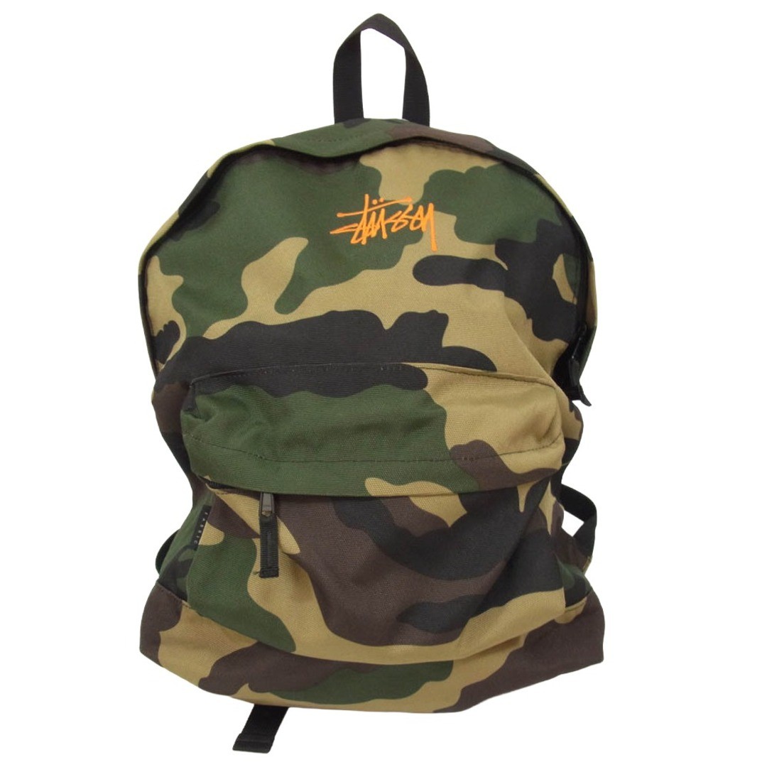 STUSSY CORDURA CAMO DAY PACK Pattern Stock Logo Embroidered Daypack Used LIFE-0