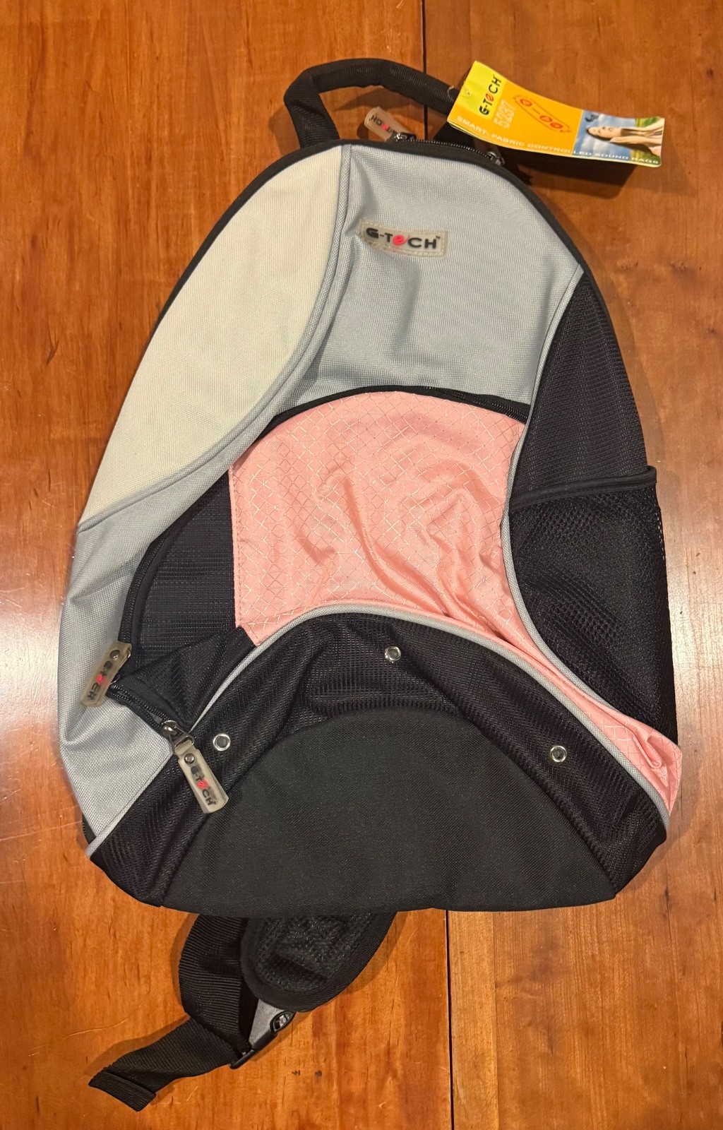 GTECH Crossbody Sling Backpack Single Strap Unisex, Pink/Gray NWT