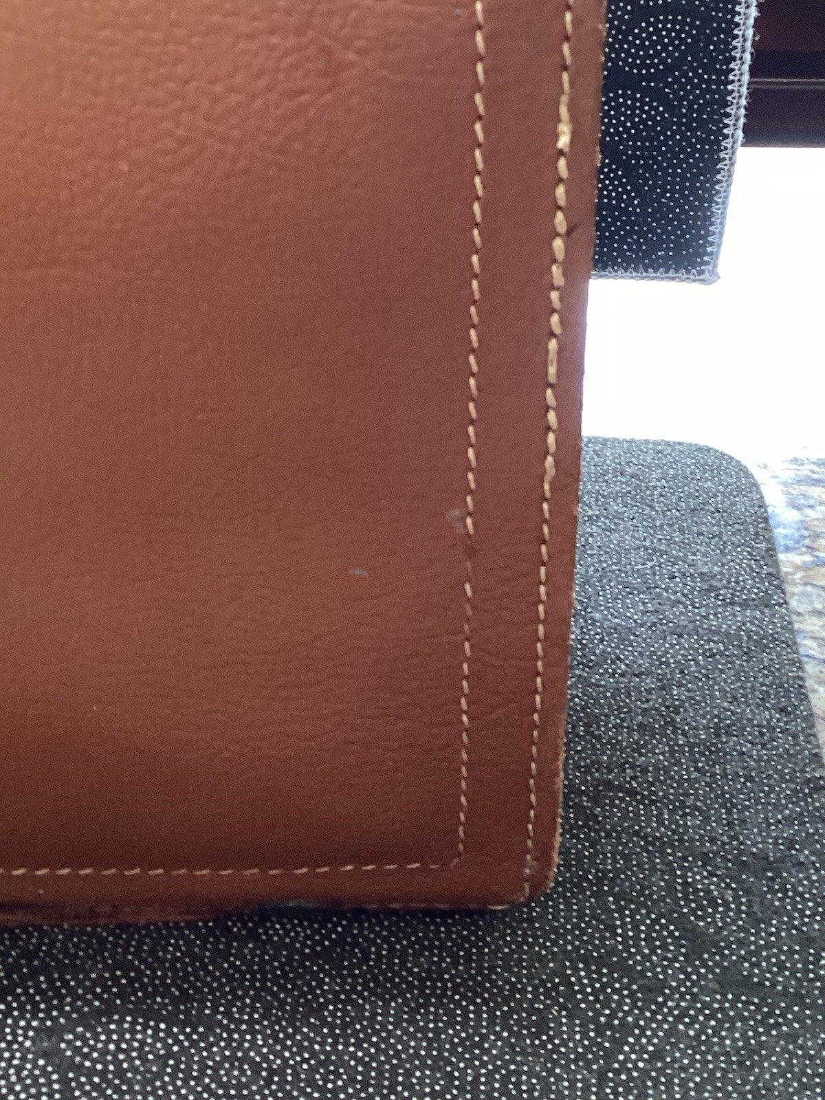 VTG Genuine Leather Split Cowhide Briefcase Wearbest Men’s Brown Expandable