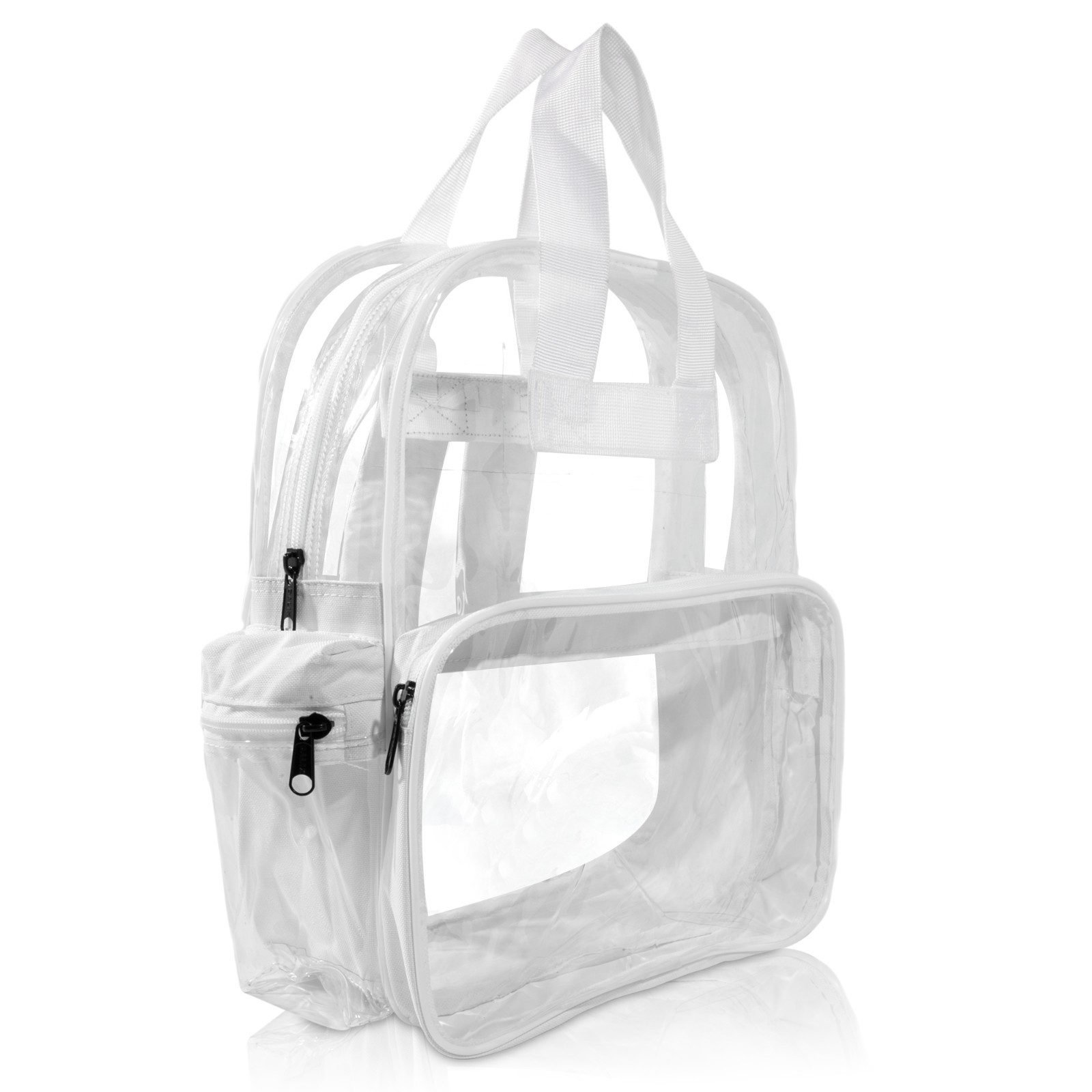 DALIX Clear Backpack School Pack See Through Bag in White Free Shipping