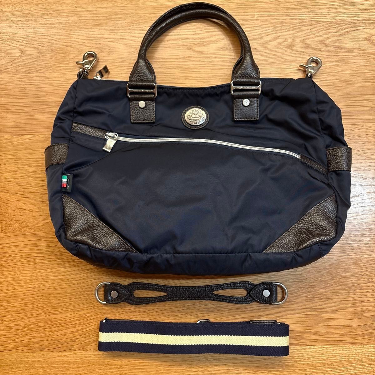 Orobianco Shoulder Bag Navy 2way 28cm x 39cm x 13cm From Japan