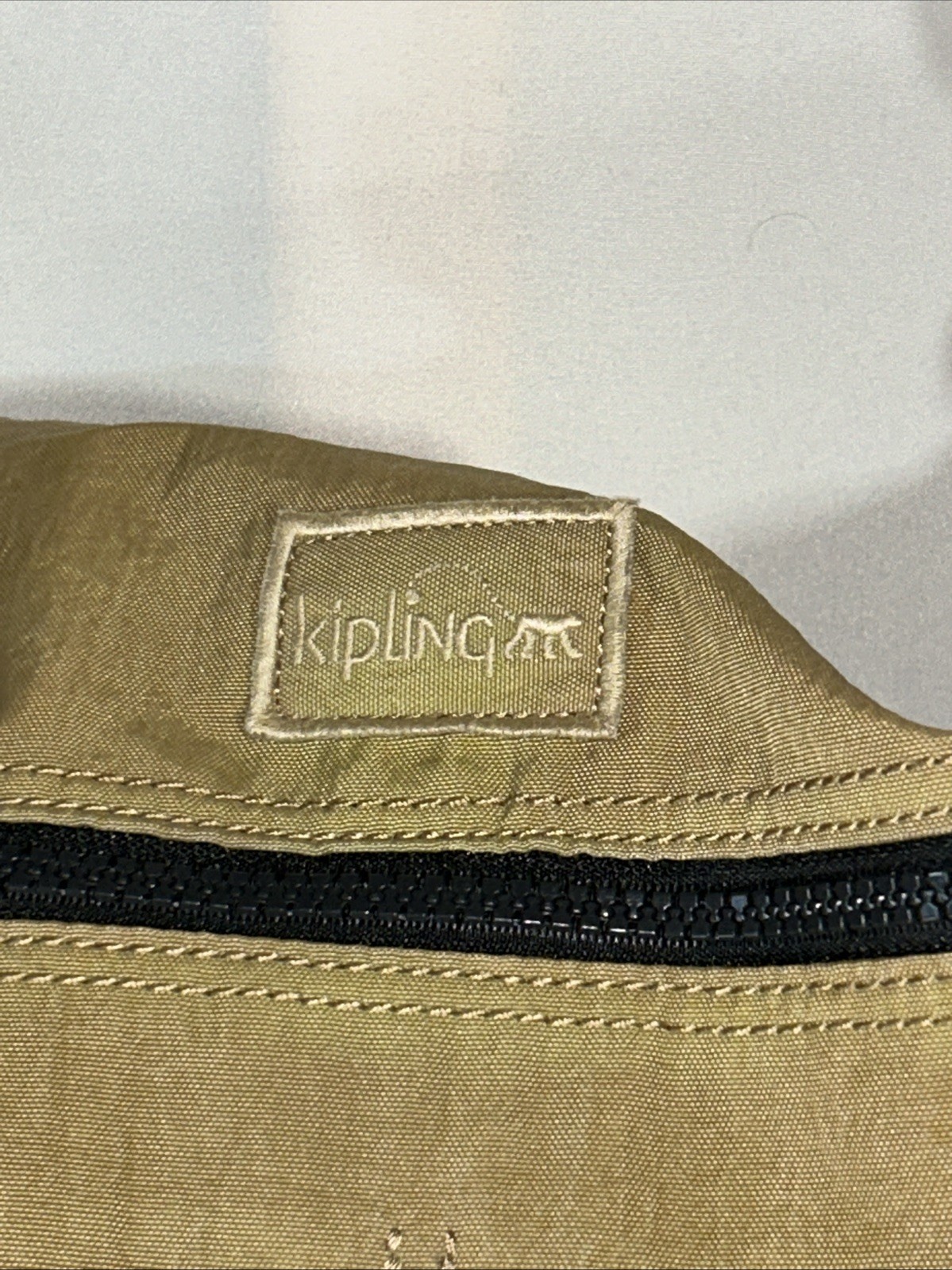 KIPLING Crossbody Beige Canvas Shoulder Sling Bag Adjustable Strap