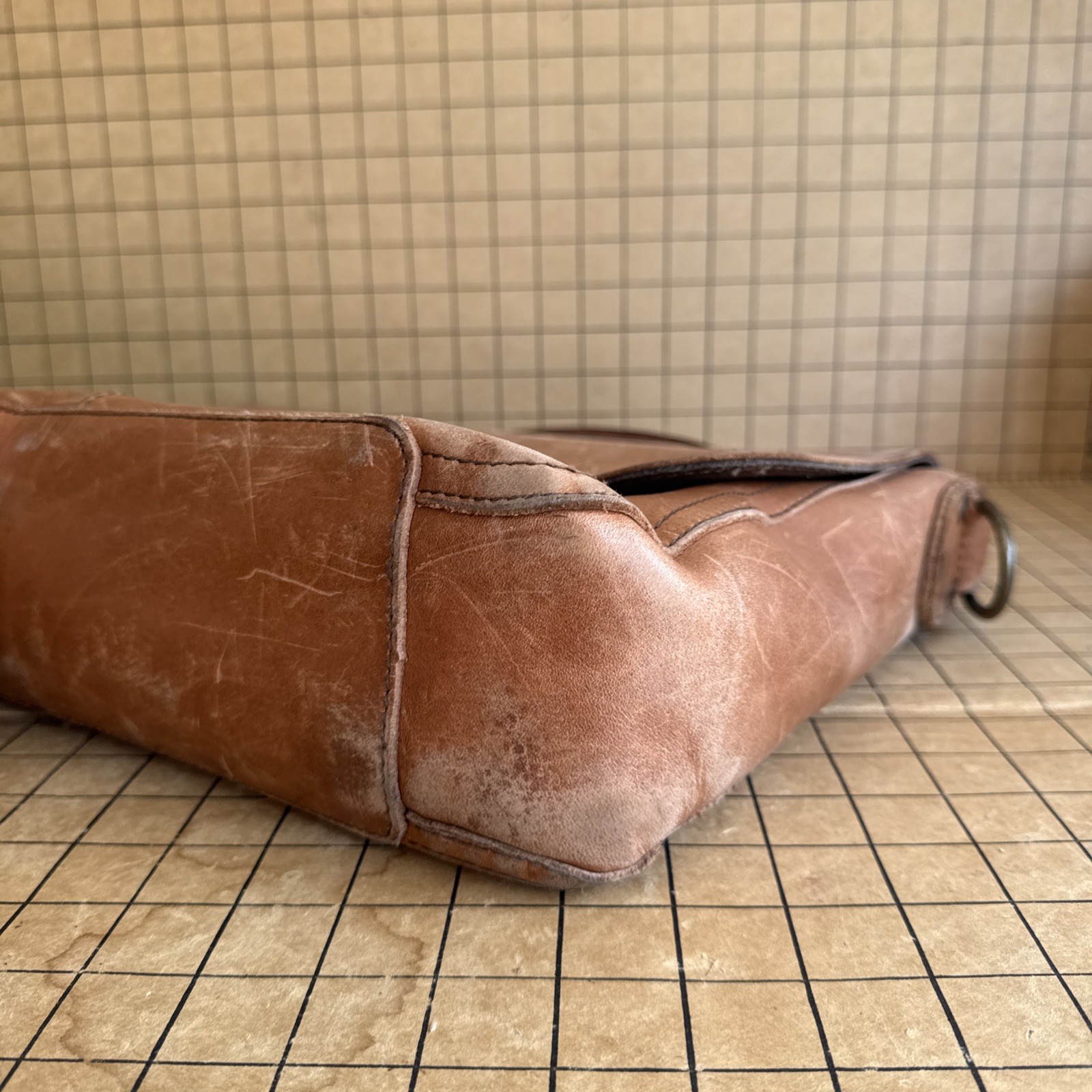 Buffalo Jackson Trading Co. Leather Laptop Messenger Briefcase Bag w/Strap