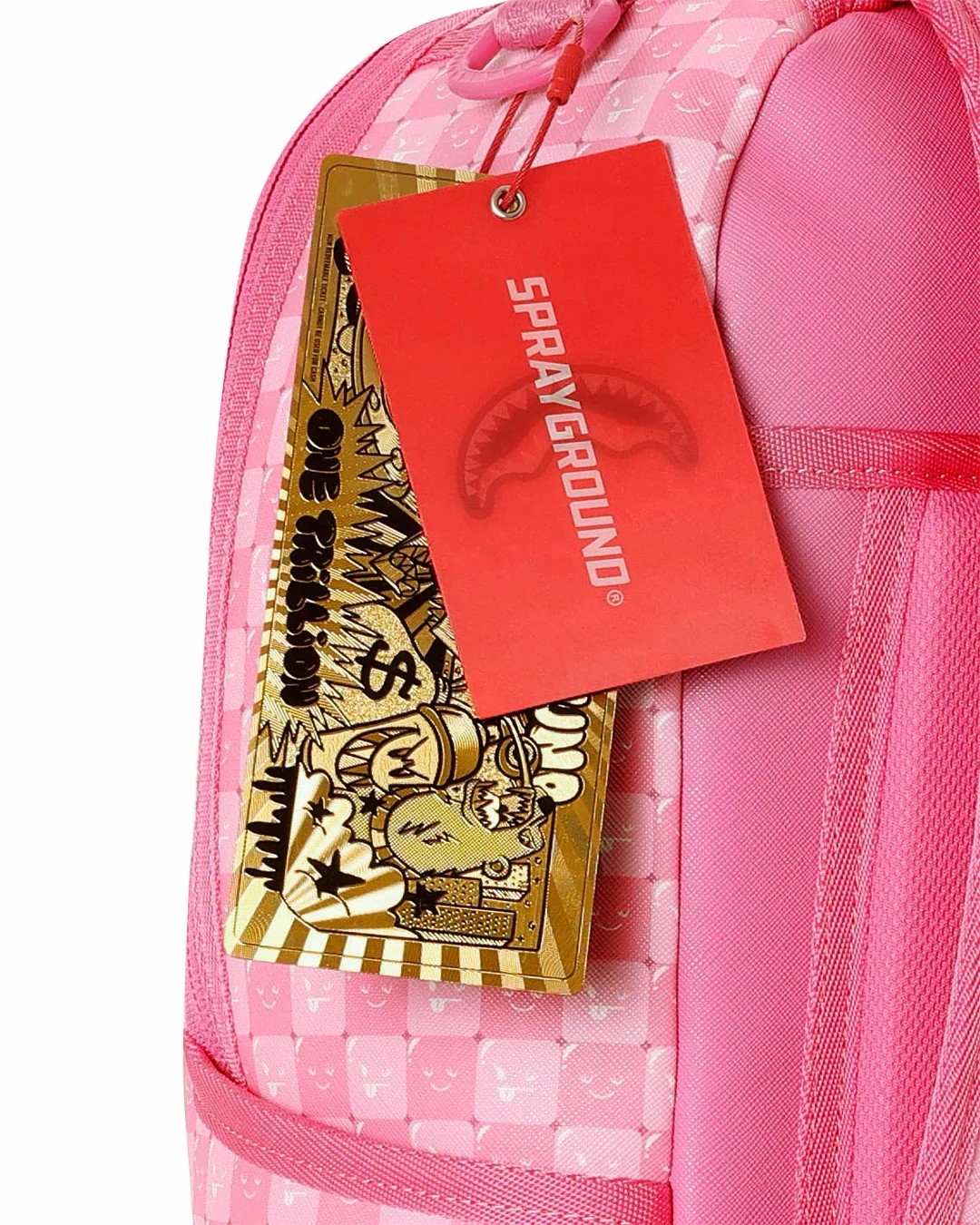 SPRAYGROUND LIMITED EDITION BACKPACK PINK NEW CHECK FACES SHINOBI SHARKS NEW TAG