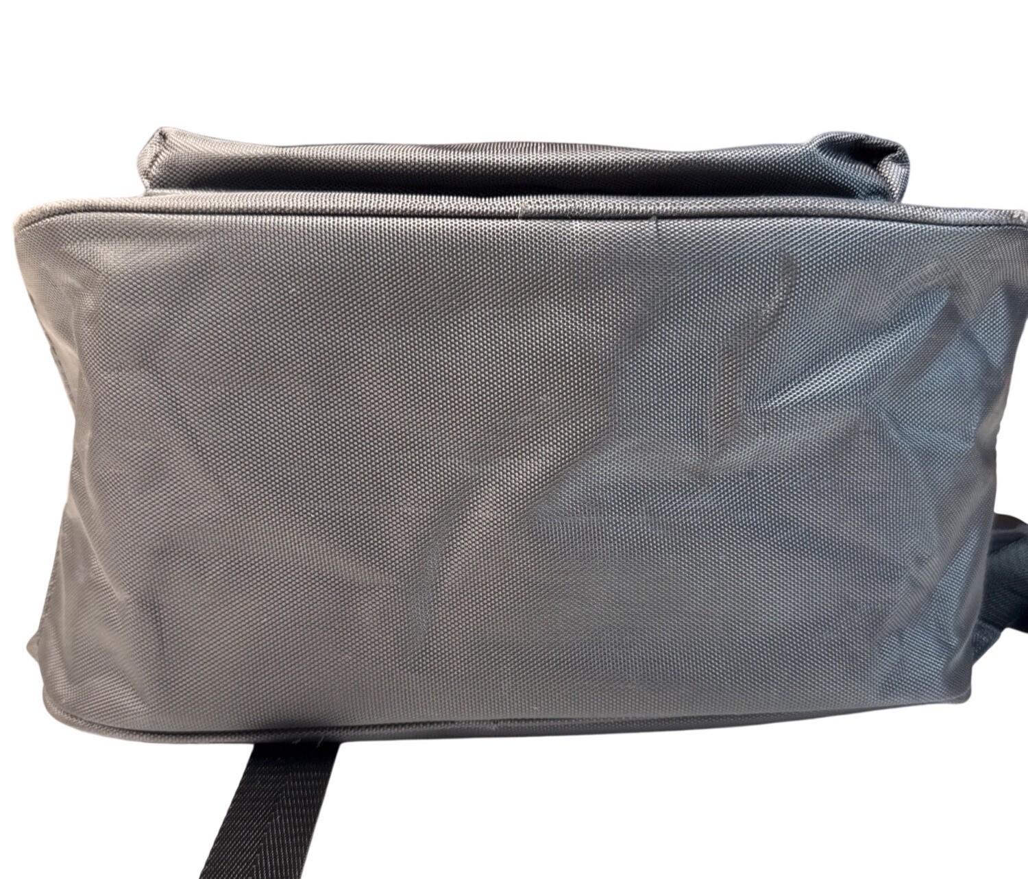 Versace Parfums Gray Backpack W/ Greek Key Straps Front Pocket