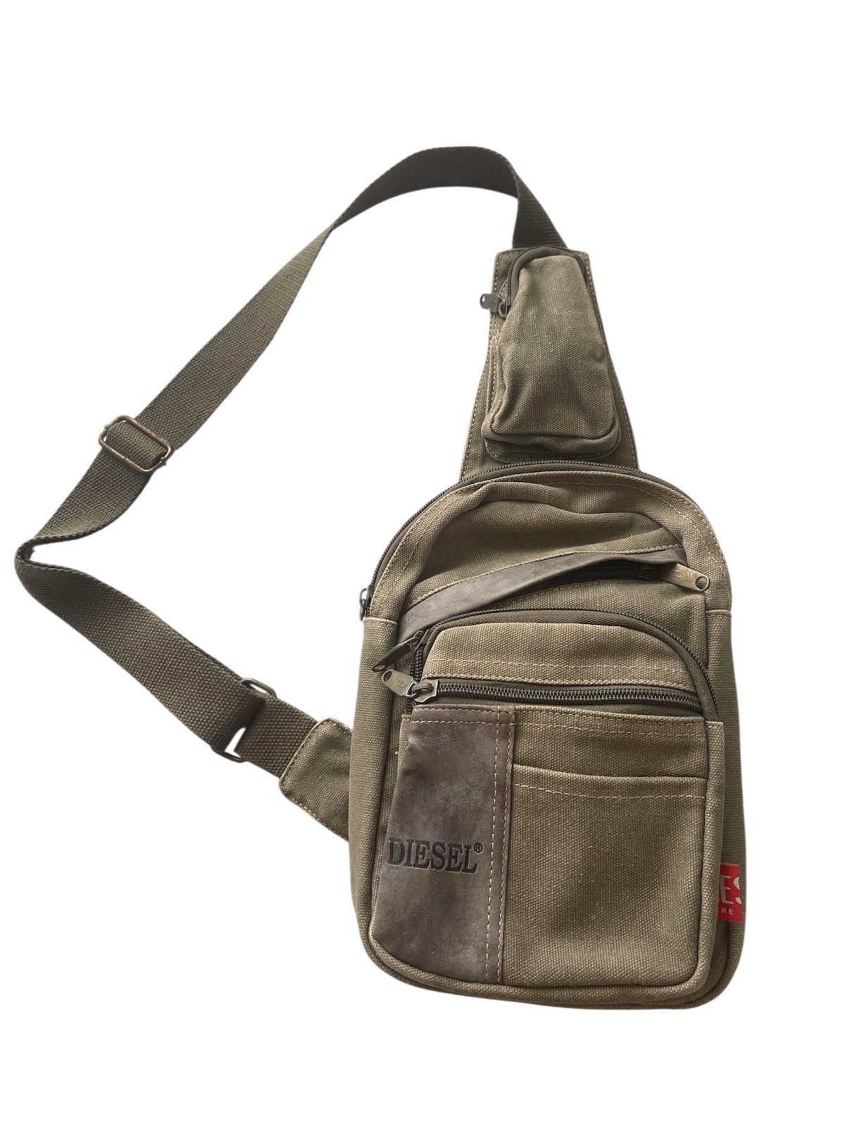 DIESEL Vintage Crossbody Sling Bag Multipocket Utility Cargo Y2K Rare Archive