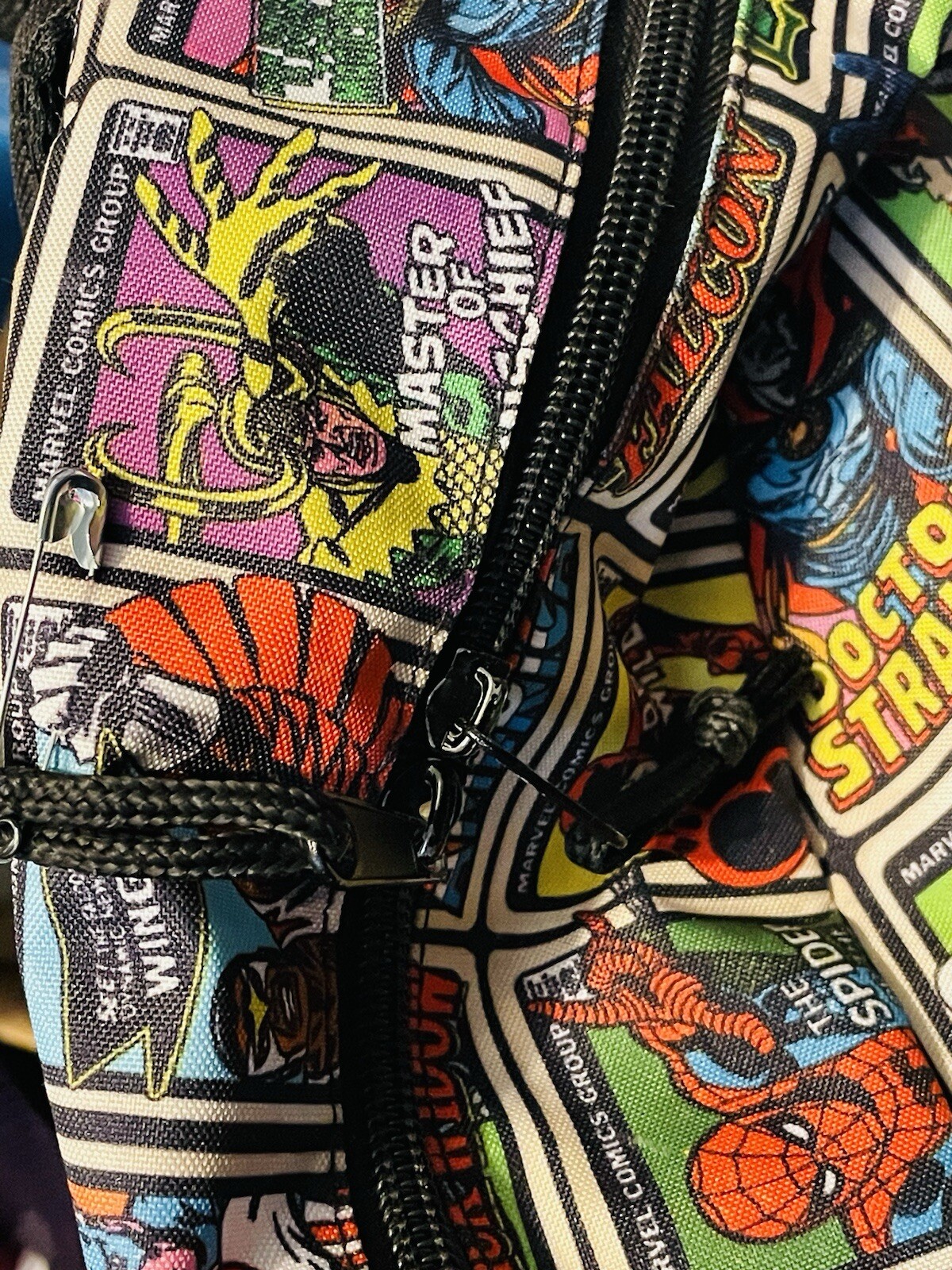 MARVEL SUPERHERO BACKPACK BLACK PANTHER DR. STRANGE DAREDEVIL IRONMAN 15″ [G4]