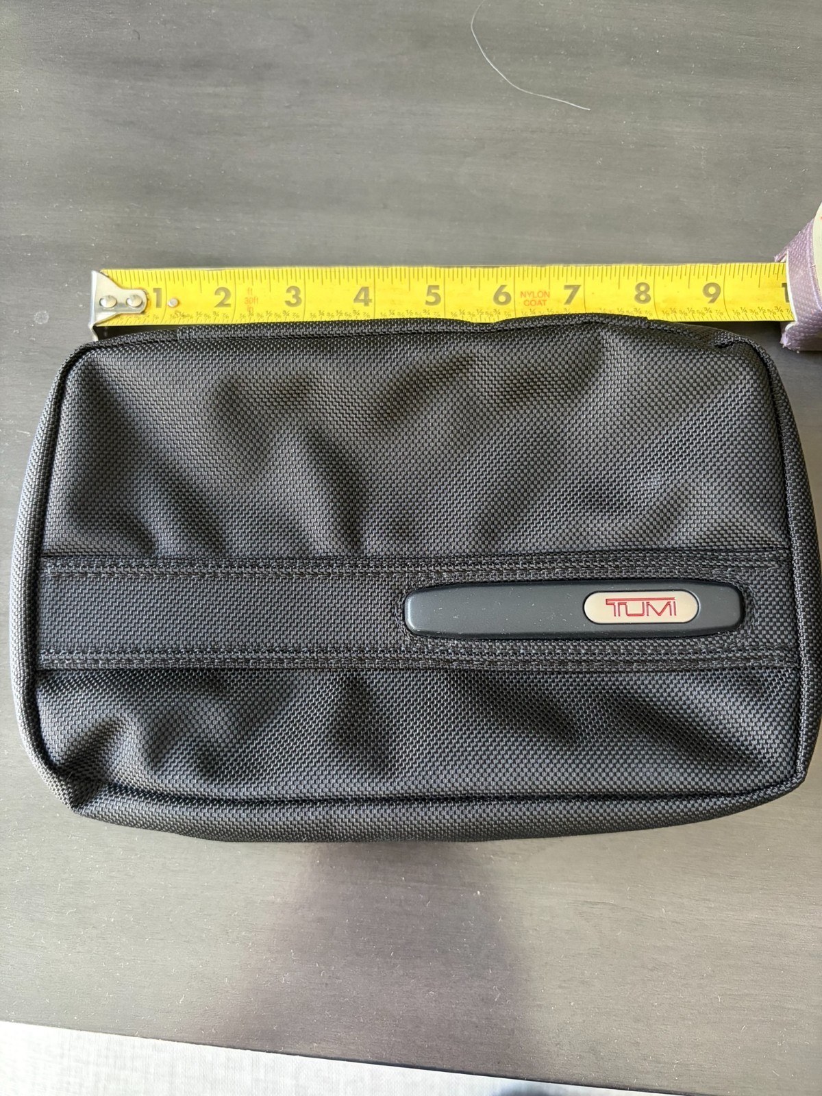 TUMI Alpha Ballistic Nylon Travel Organizer Dopp Kit Cosmetic Toiletry Case Blac