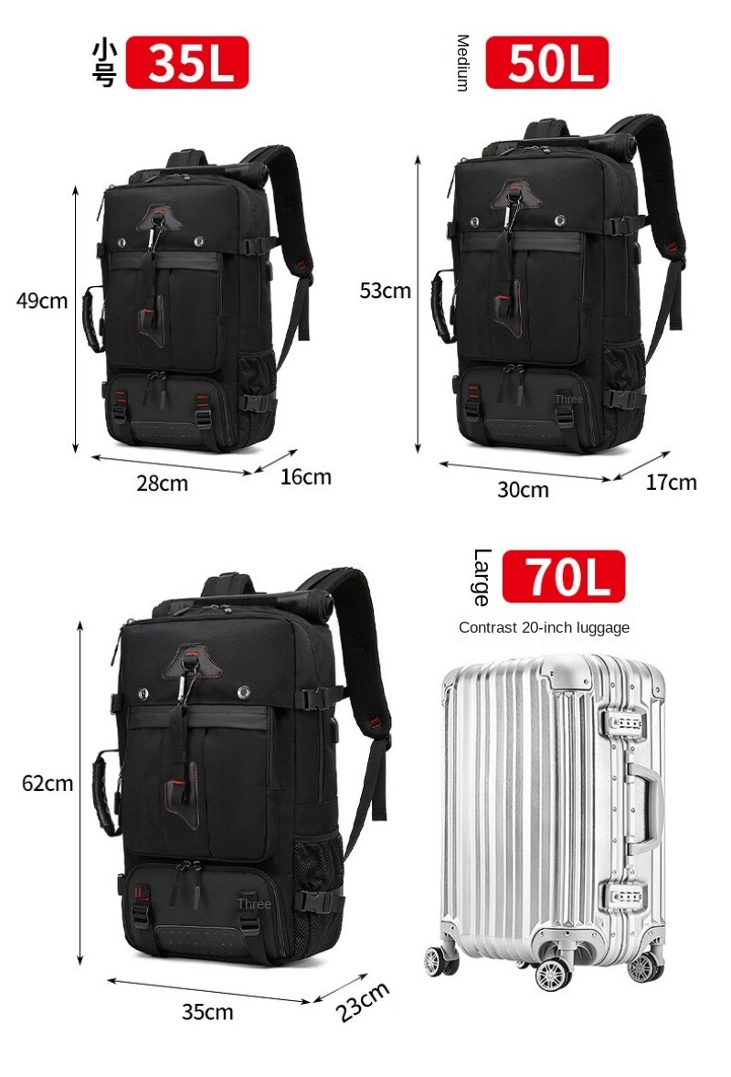 70L New Multi Functional Large Capacity Backpack Mountaineering Bag Travel Bag