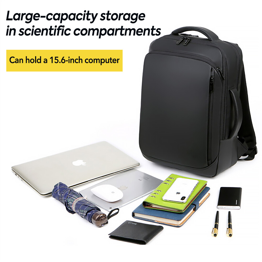 Travel Backpack Men Business School USB Bag 15.6 Inch Laptop Backpack Anti Theft