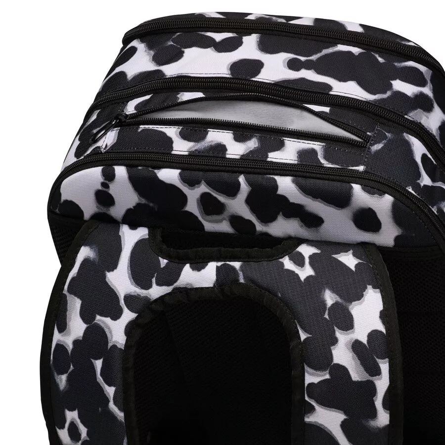 Nike Brasilia Backpack Dalmatian Aurora Black White Polka Dot Orange FN1357-077