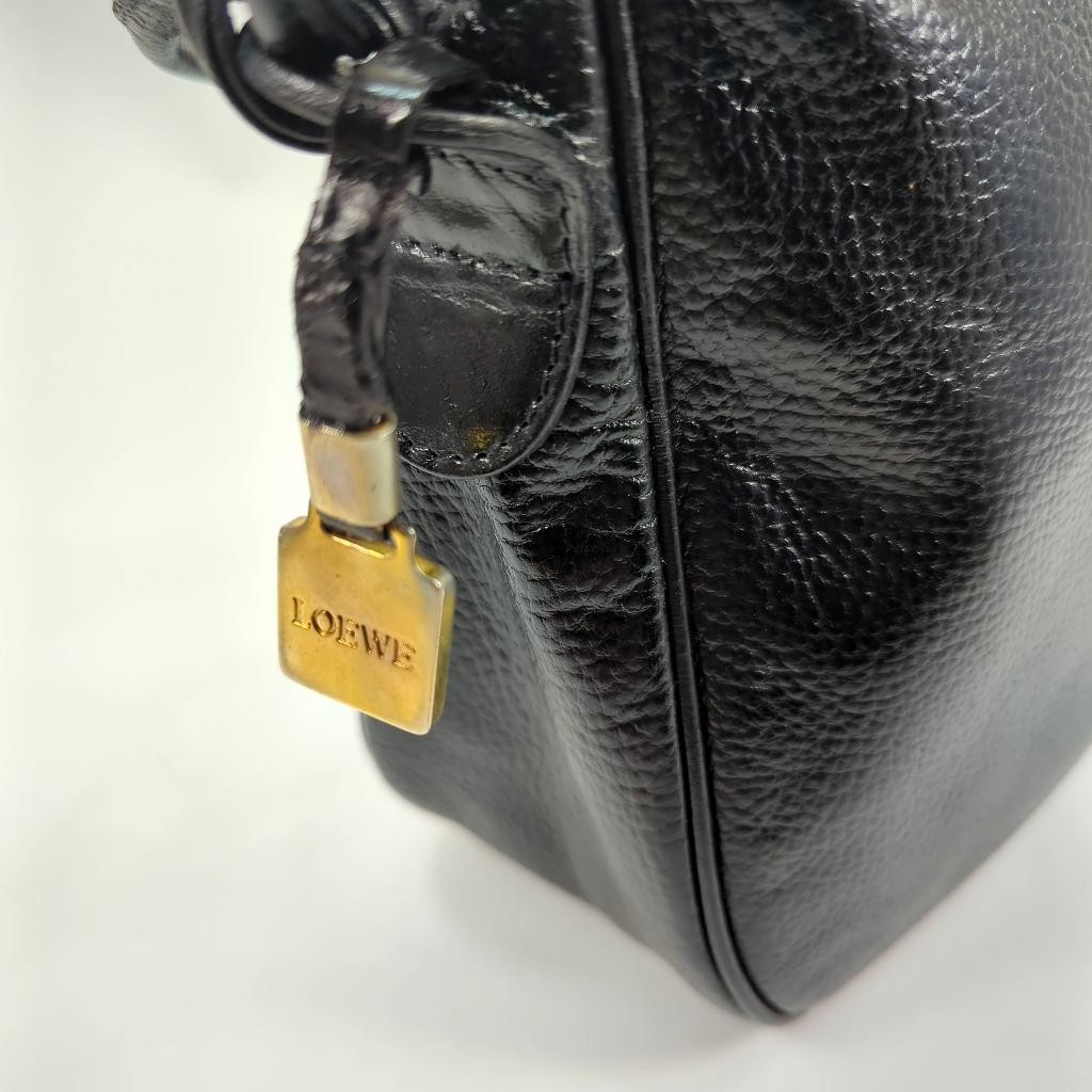 LOEWE Anagram Leather Shoulder Bag Vintage Black