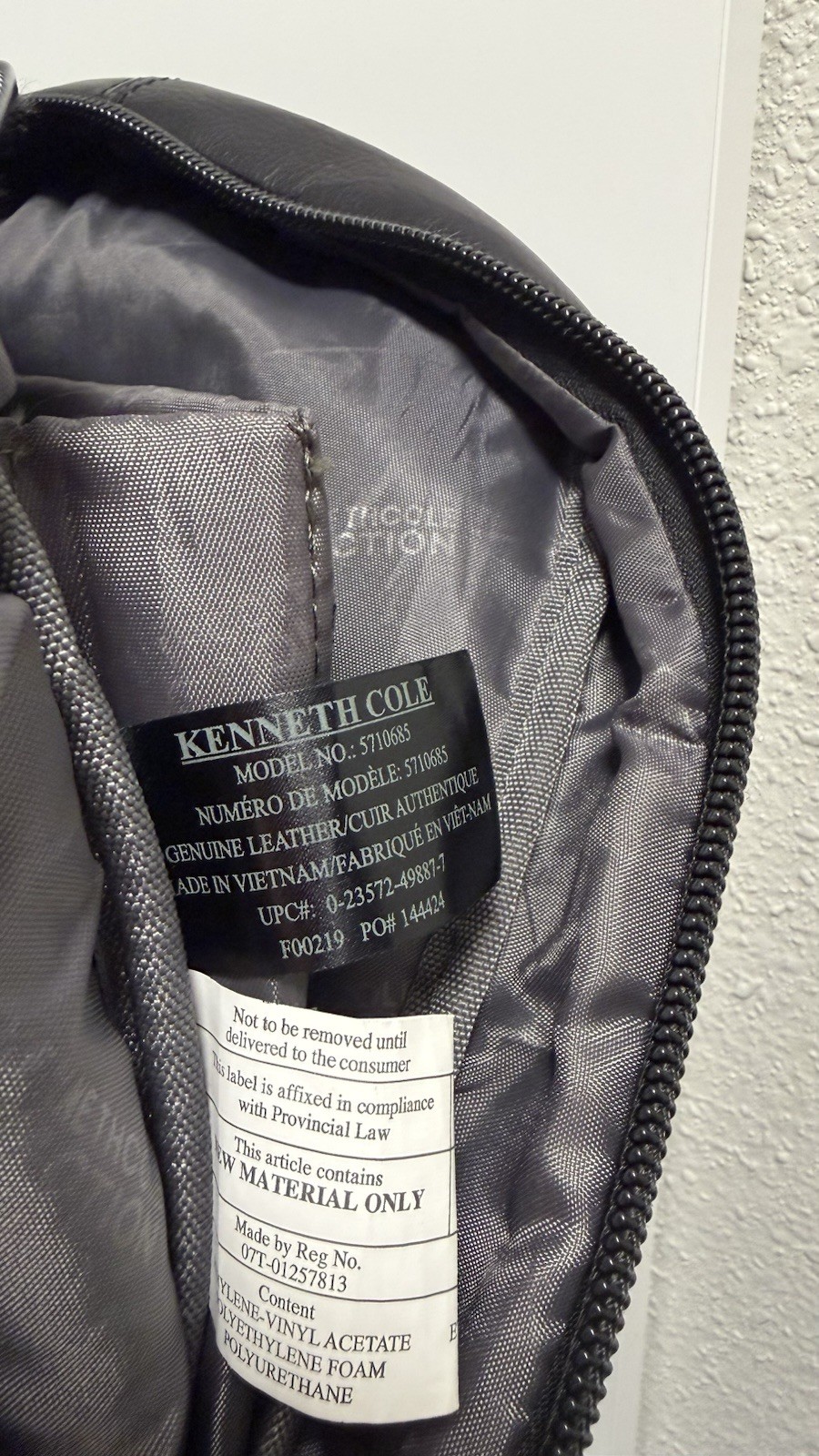 kenneth cole reaction All Black Leather backpack