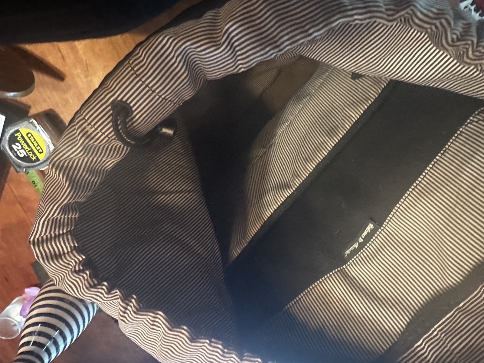 Black Herschel Supply Co Little America Backpack White Stripes Spacious