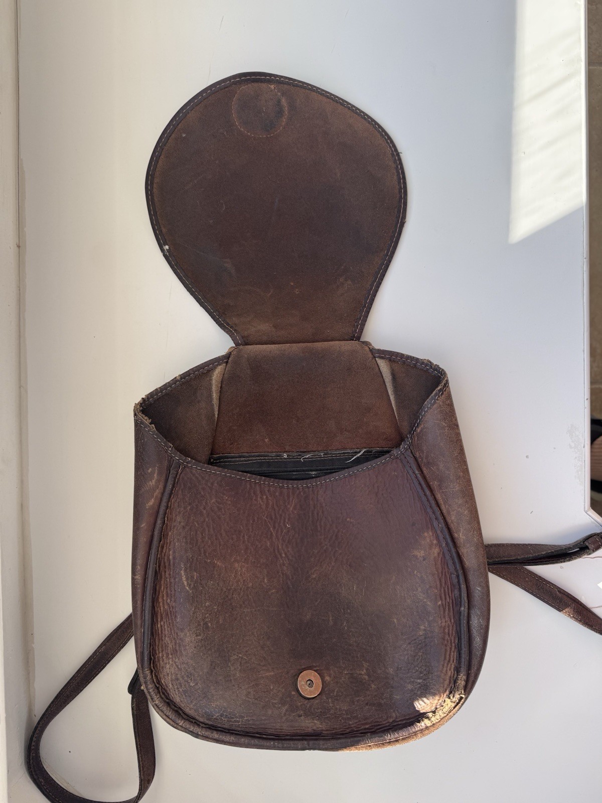 Vintage Duluth Pack Canvas Backpack Rucksack Brown Leather Flap Straps USA retro
