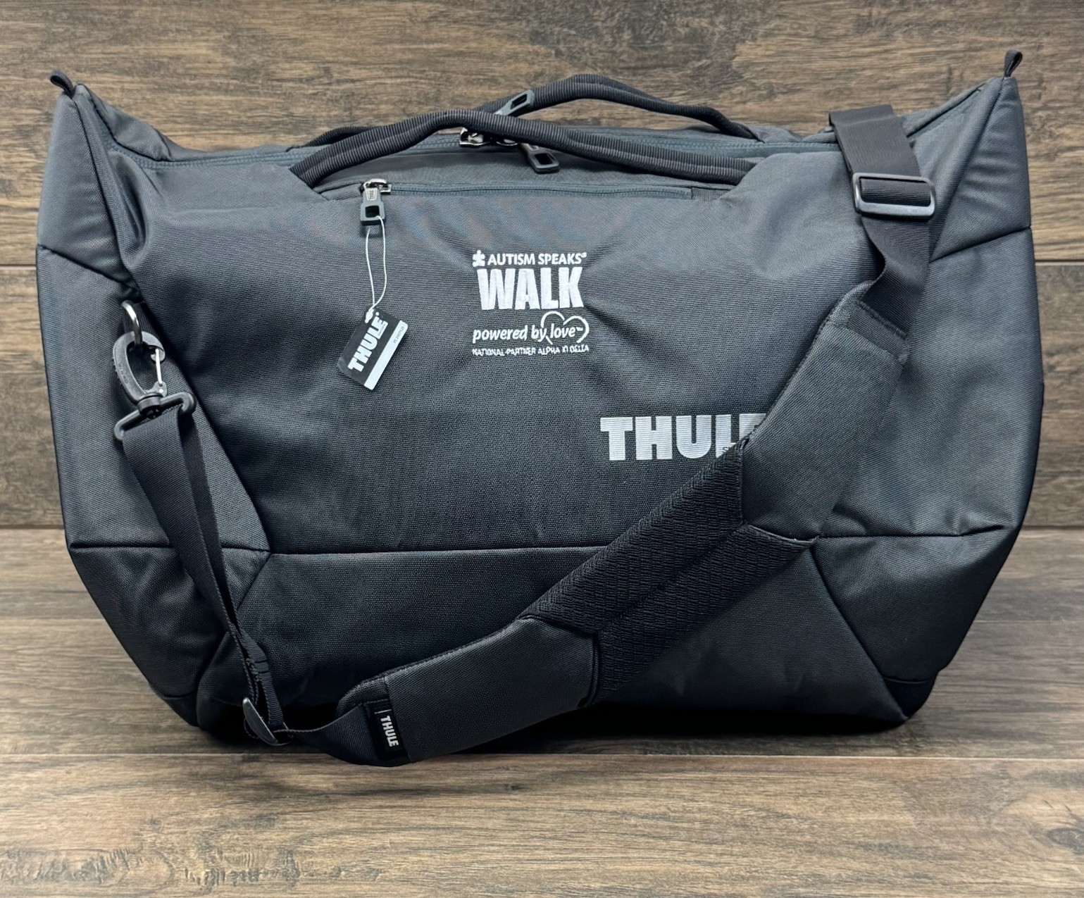 Thule Subterra Duffel 45L Gray Autism Speaks Walk Tote Style Outdoor Bag- NWT