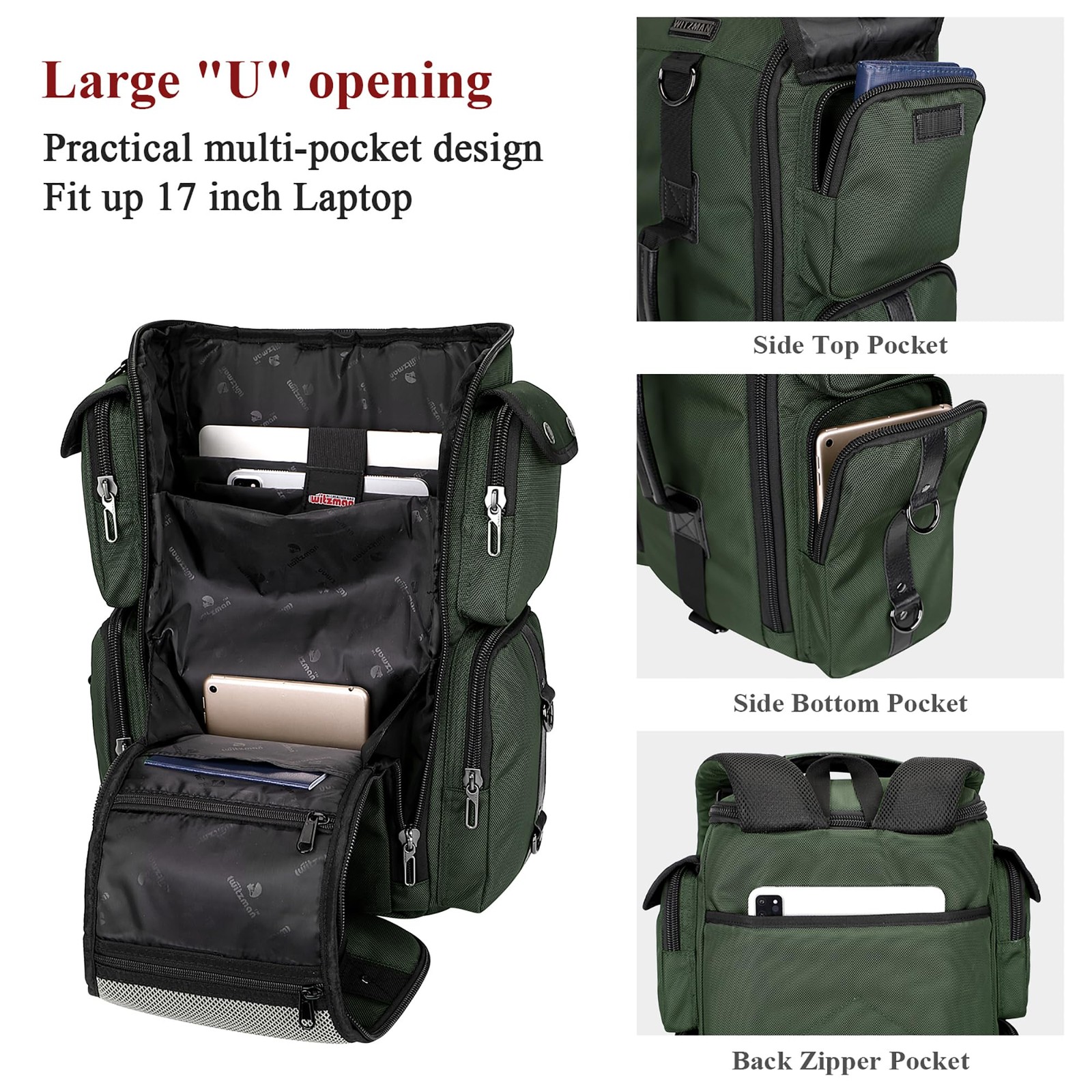 Travel Laptop Backpack for Men Convertible Carry on Bag 17 Inch